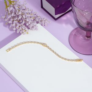 Elegant Oval Crystal Tennis Bracelet